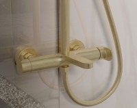 Душевая стойка Rondo VSFS-1R1BG с изливом, брашированное золото