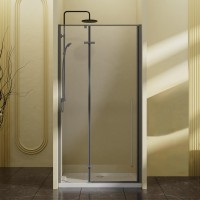 Душевая дверь Slim-N VDPH-5SN900CLGM, 900, вороненая сталь, стекло прозрачное