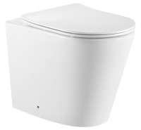 Унитаз приставной IBERICA BLANCA BURGOS ALTO Rimless белый, сиденье полипропилен (IB.BRA.131.1B1)