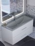 Раковина для ванной кварцевая Uperwood Foster Quartz 100х45,5х17,5 см, серая матовая, бетон