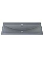 Раковина для ванной кварцевая Uperwood Foster Quartz 100х45,5х17,5 см, серая матовая, бетон