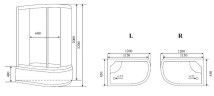 Timo Lux T-7720 L душевая кабина 120*85*220, турецкая баня хамам