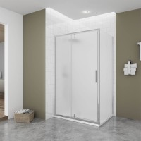 Душевой угол Veconi Ottimo P20SP CH, 1100х1000х1900 хром, стекло матовое