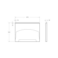 Боковая панель для акриловой ванны с крепежом CEZARES ECO-F-70-SP-W37
