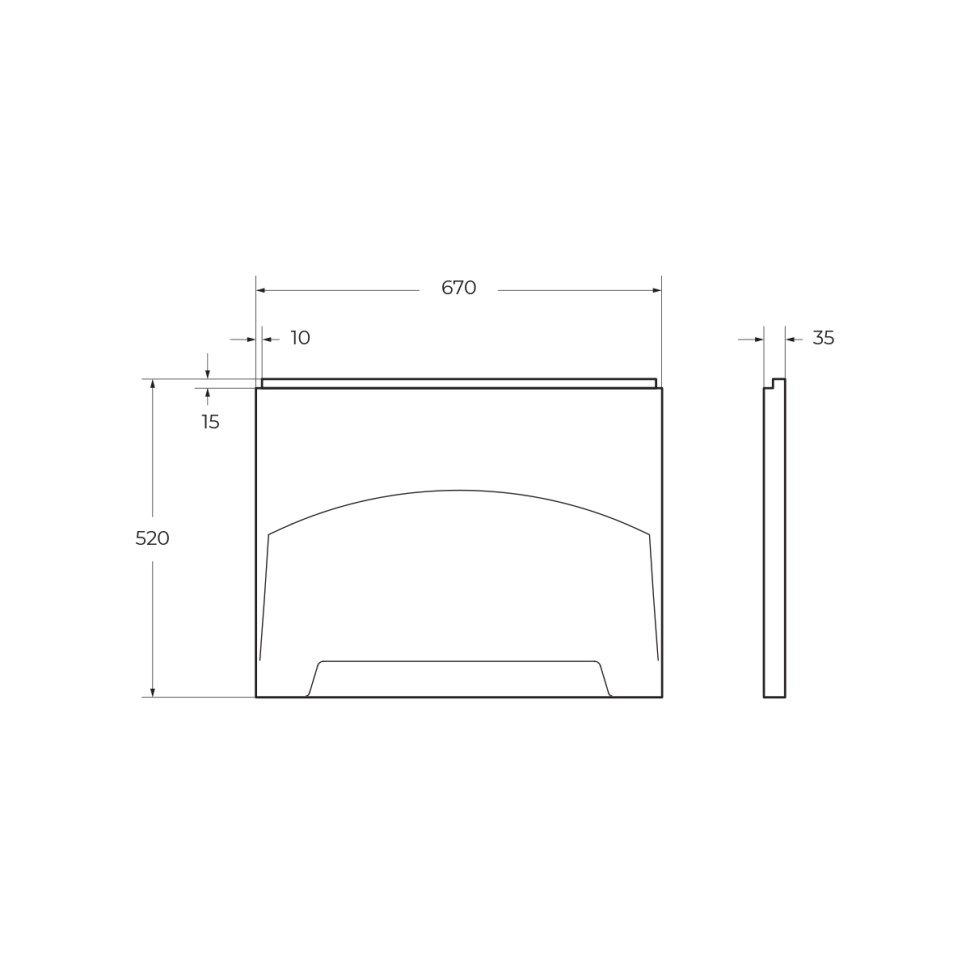 Боковая панель для акриловой ванны с крепежом CEZARES ECO-F-70-SP-W37
