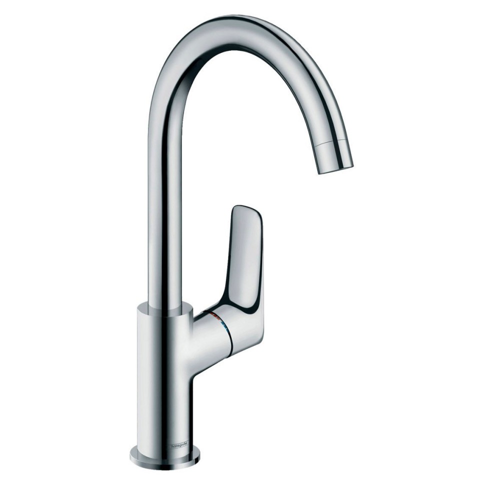 Смеситель для раковины Hansgrohe Logis с поворотным изливом без сливного набора 71131000, хром