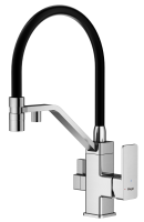 Смеситель Raglo для кухни со съемным гибким изливом, с магнитным фиксатором излива, с подключением фильтра питьевой воды R85.62 Хром