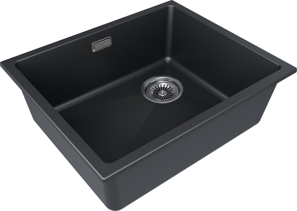 Мойка LUMI 55UNI-SKEW, IT-GRANIT, LU55SK-AN, антрацит, 555х440, Paulmark