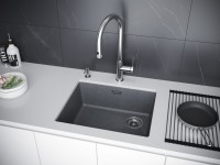 Мойка LUMI 55UNI-SKEW, IT-GRANIT, LU55SK-AN, антрацит, 555х440, Paulmark