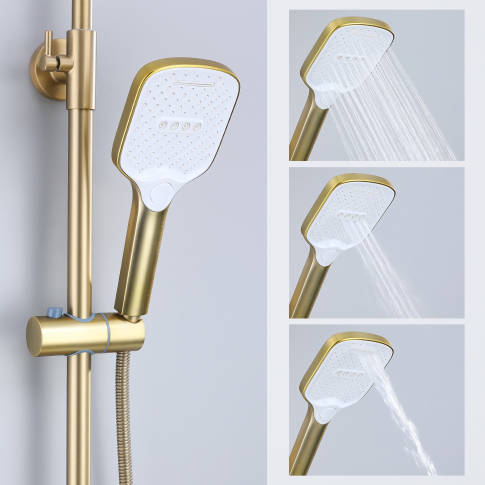 Душевая система Splenka для ванны и душа S31.24.03 Золотой сатин