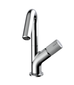 Однорычажный смеситель для раковины BOSSINI PLY Z00901.030 210 мм, с донным клапаном, цвет Хром