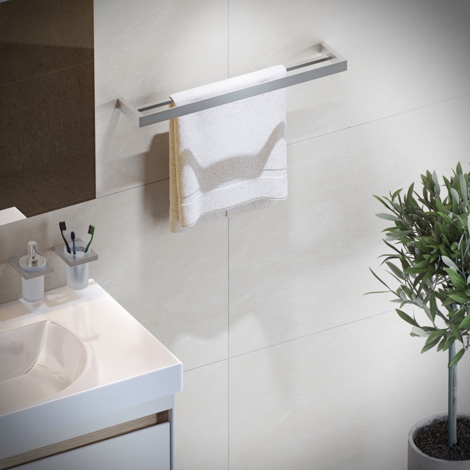 Полотенцедержатель двойной Timo Petruma 15256/13 никель