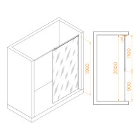 Душевая перегородка RGW WA-033 (Прозрачное, 1100)
