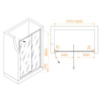 Душевая дверь RGW PA-02 NEW (Прозрачное, 1200)