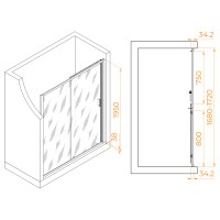 Душевая дверь RGW PA-14B (Прозрачное, 1700)