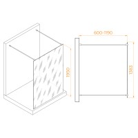 Душевая перегородка RGW WA-016W (Прозрачное, 1400)