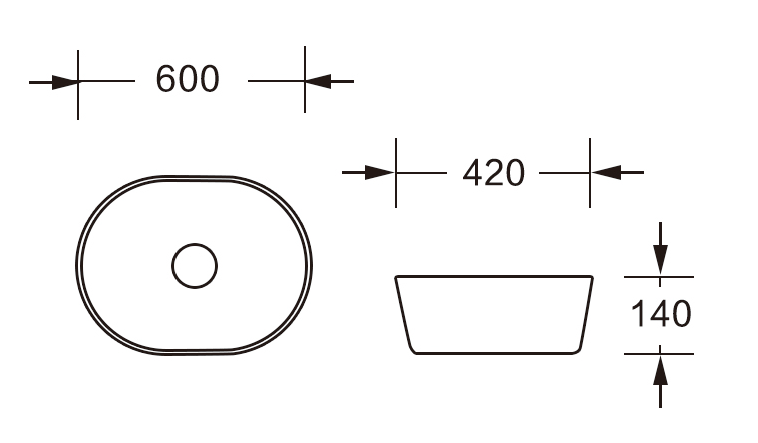 Раковина накладная MILLEAU Nuage MU7100D-GW (белый глянец)