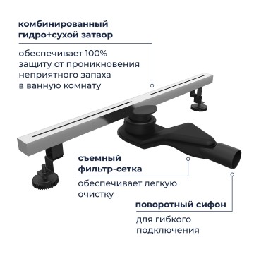 Душевой трап RGW SDR-52S (800)