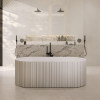 Ванна из искусственного камня ABBER Stein AS9653 белая матовая