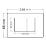 Комплект подвесной унитаз ABBER Rechteck AC1201 белый с инсталляцией AC0105 и кнопкой AC0120MMG золото матовое