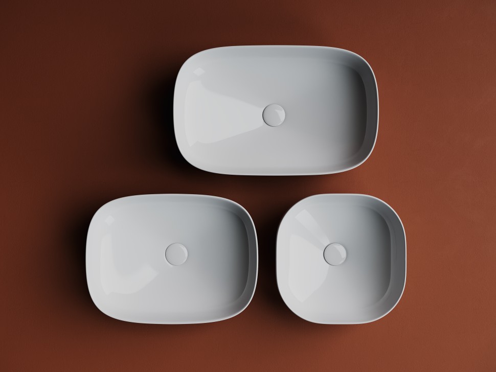 Умывальник чаша накладная прямоугольная Element 500x380x150мм