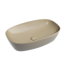 Умывальник чаша накладная овальная (цвет Капучино Матовый) Element 600x380x138мм