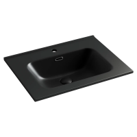 Умывальник накладной прямоугольный (цвет Черный Матовый) Element 610x465x180мм