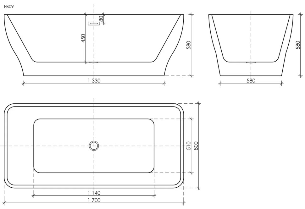 Ванна SANCOS Neo акриловая отдельностоящая