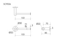Держатель туалетной бумаги SANCOS Base, черный матовый, арт. SC9026MB