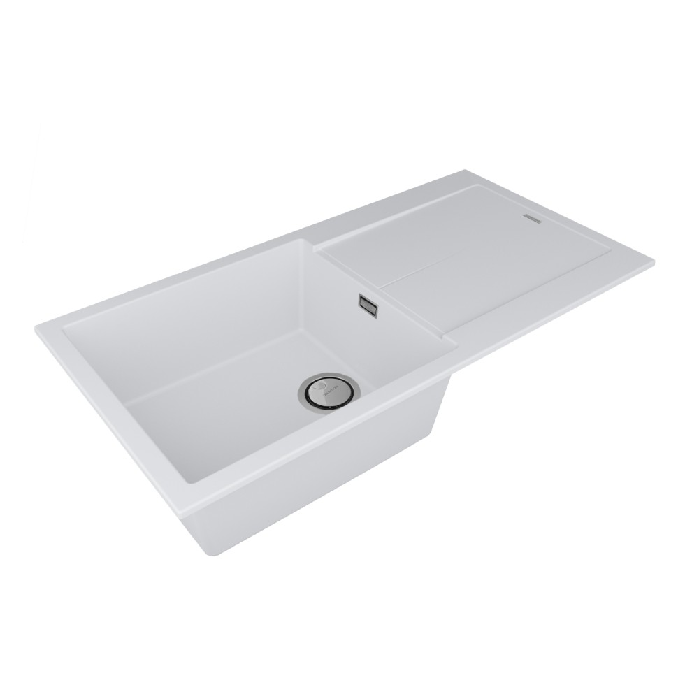 Мойка EXTENSIO 99, ACRYSTONE, PM989950-WH, WHITE, 990х500 мм, Paulmark