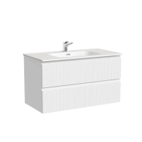 Тумба подвесная SANCOS Snob T 890х445х500, c двумя ящиками оснащенными доводчиками, Bianco, арт.SNT90W