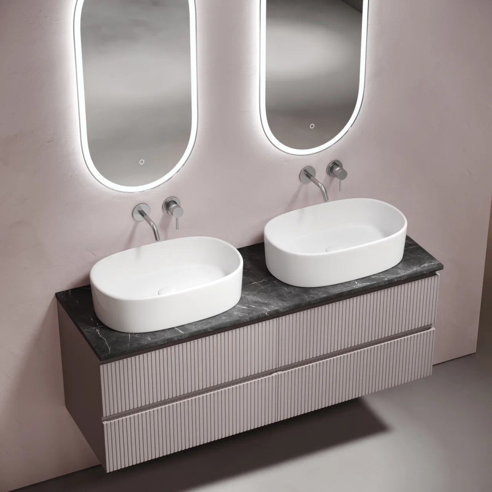 Столешница для ванной комнаты из керамогранита SANCOS Black Sky 1400х460 без отверстия под смеситель, арт.TT140A1