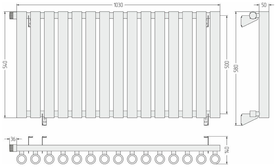 Кумир-0 EU50 левый 500х1030 15 секций