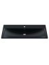 Раковина для ванной кварцевая Uperwood Foster Quartz 100х45,5х17,5 см, черная матовая, уголь