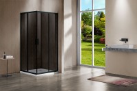 Душевой уголок Garda VSS-1G1111CGB, 1100*1100, черный, стекло тонированное