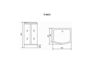 Timo Standart T-6615 Silver Fabric душевая кабина (120*90*220), шт