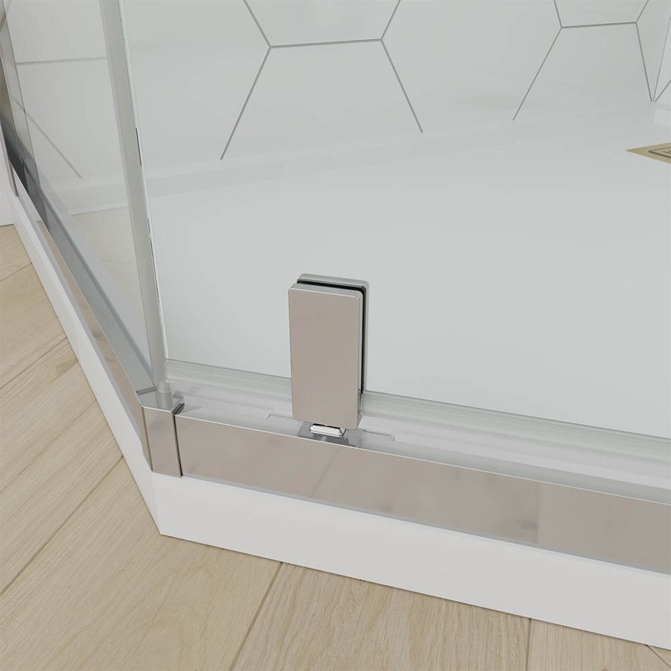 Душевой угол Veconi Ottimo P10 CH, 800x800x1900, хром, стекло матовое