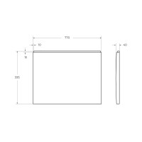 Боковая панель для акриловой ванны с крепежом CEZARES PLANE-F-80-SP-W37