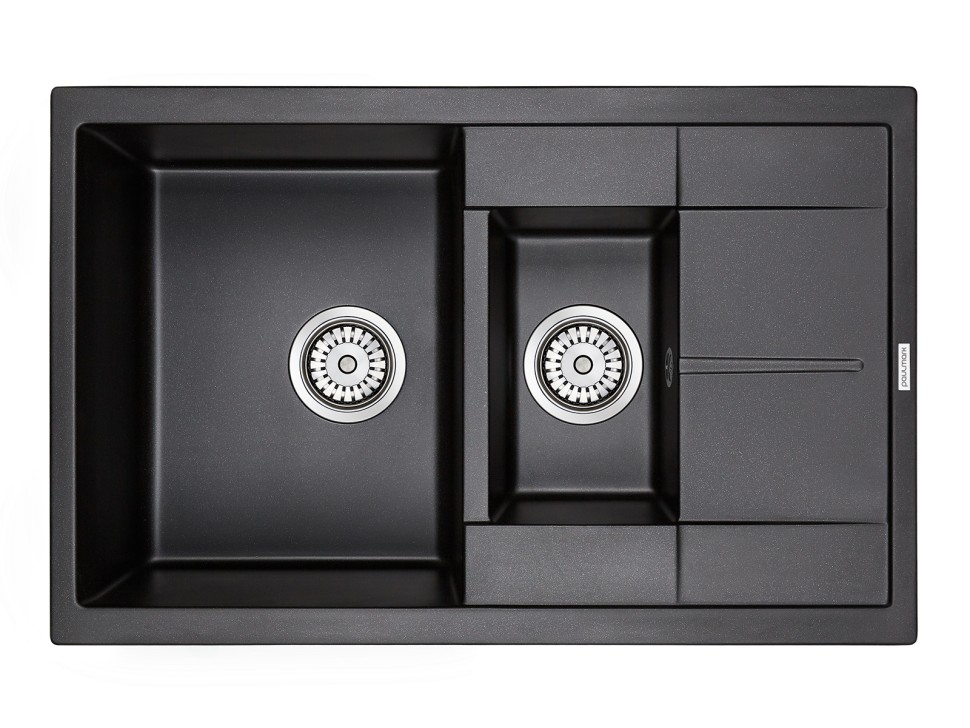 Мойка FLUGEN 60/1,5, IT-GRANIT, PM237850-BL, черный, 775х495 мм, Paulmark
