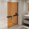 Душевая перегородка Walk-In VSW-1HR100GSB, 1000*2000, черный, стекло янтарь