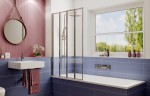 Шторка для ванны Ambassador Bath Screens 16041110L (90х140) хром,стекло прозрачное,складная,1 место