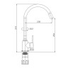 Смеситель Splenka для кухни с гибким изливом S201.4406.06 Черный