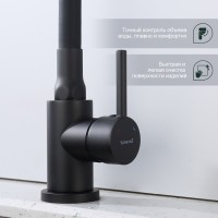 Смеситель Splenka для кухни с гибким изливом S201.4406.06 Черный