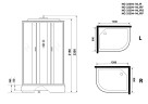 Душевая кабина Niagara Classic NG-33394-14RP (130х90х215) средний поддон(26см),стекло матовое,4 места