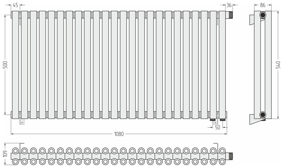 Эстет-00 EU50 500х1080 24 секции