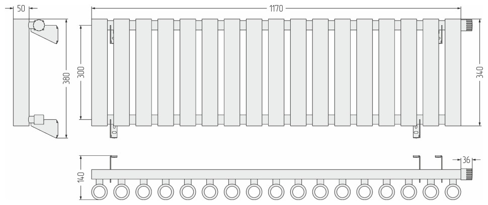 Кумир-0 EU50 правый 300х1170 17 секций