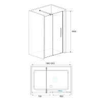 Душевая дверь RGW TO-18B (Прозрачное, 1200)