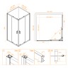 Душевой уголок RGW CL-34B (Прозрачное, 1000x1000)