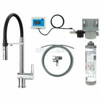 Смеситель для кухни, с комплектом фильтрации воды, с гибким изливом