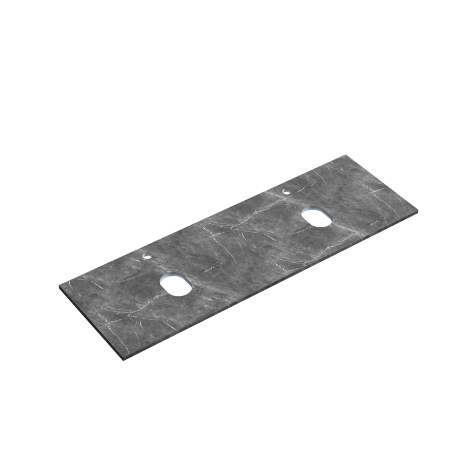 Столешница для ванной комнаты из керамогранита SANCOS Black Sky 1400х460 c отверстием под смеситель, арт.TT140A1X